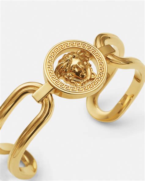 versace medusa twist bracelet|Versace Medusa leather bracelet.